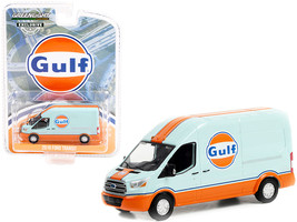 2019 Ford Transit LWB High Roof Van &quot;Gulf Oil&quot; Light Blue and Orange &quot;Hobby E... - £12.63 GBP