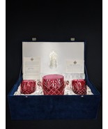 Faberge Odessa Ruby Red Crystal Ice Bucket and Glasses NIB - $1,195.00