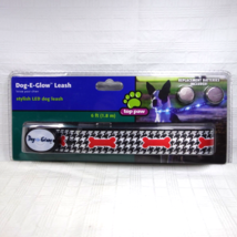 Dog-E-Glow Leash Stylish LED Bone Dog Leash 6 ft - Visibility and Safety NIP - £15.79 GBP