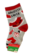 Funny Christmas Naughty Santa Crew Socks Laundry Stripper Novelty Women Girl 5-9 - £3.80 GBP