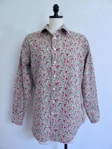 Liberty of London for Target Floral Blouse M Button Down Long Sleeve Cot... - $21.99