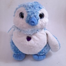 Wild Republic Cuddlekins Blue Penguin Plush Purple Heart Jewel White stuffed toy - £8.97 GBP