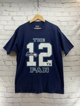 Seattle Seahawks The 12th Fan T-Shirt Mens Sz M Medium Dark Blue Tee Shirt - £11.63 GBP