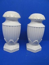 Lenox Butlers Pantry 5 1/4&quot; White Salt And Pepper Shakers Nice No Issues - £46.35 GBP