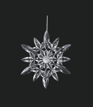 Kurt S. Adler Clear Acrylic Crystal Snowflake Christmas Tree Ornament Style C - $8.88
