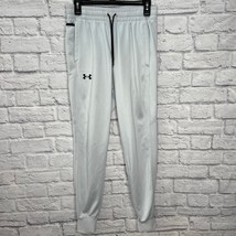 Under Armour Mens Fleece Lined Jogger Pants Gray Loose Size M 1357123 - £19.69 GBP