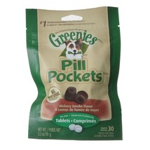 Greenies Pill Pockets for Tablets Hickory Smoke Flavor - 3.2 oz - £13.26 GBP