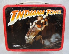 Vintage 1984 Indiana Jones And The Temple Of Doom Lunch Box W/ Thermos - £56.62 GBP