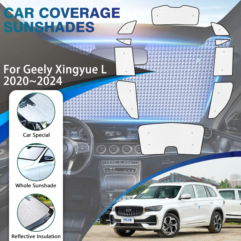 Full Cover Sunshades For Geely Xingyue L Monjaro KX11 2020 2021 2022 2023 2024 - £25.19 GBP+