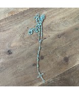 Vintage Catholic Iridescent  Blue Crystal  Rosary, Silver Tone Crucifix ... - €12,92 EUR