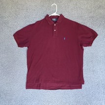 POLO By Ralph Lauren Shirt Mens Large Solid Burgundy Maroon Small Pony R... - $22.42