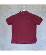 POLO By Ralph Lauren Shirt Mens Large Solid Burgundy Maroon Small Pony R... - £17.71 GBP