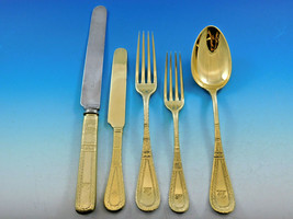 King William Engraved Vermeil by Tiffany Sterling Silver Flatware Set 8 Dinner - £4,729.51 GBP
