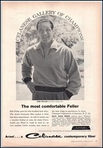1950s Arnel Men&#39;s Shirts PRINT AD MLB Player Bob Feller (Celanese Fiber)... - $7.59