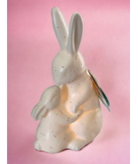 Martha Stewart Light Up Bunny Baby Statue Kissing Speckled Lighted Figurine - $68.57