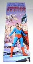 2009 Superman Krypton 34x11 DC Action Comics promotional promo banner po... - $21.11