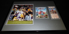 Larry Brown Super Bowl XXX Framed 16x20 Repro Ticket Program Cover &amp; Photo Set - £63.28 GBP