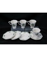 Nikko Christmastime 4 Cups and 4 Saucers Xmas - $29.39