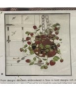 Vtg Crewel Embroidery Kit Hanging Strawberries 16&quot; x 15&quot; Artcraft Concep... - $25.98 CAD