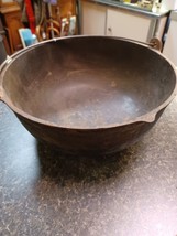 Vintage Cast Iron Bean Pot with Handle 10&quot; No lid - $49.49