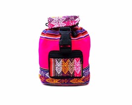 Mia Jewel Shop Mini Multicolored Peruvian Tribal Print Striped Pattern Lightweig - £13.97 GBP
