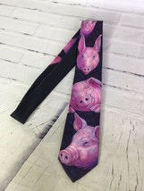 Vintage 1989 Ralph Marlin Blaine Heilman PIG Patterned Tie Made in USA - £8.14 GBP