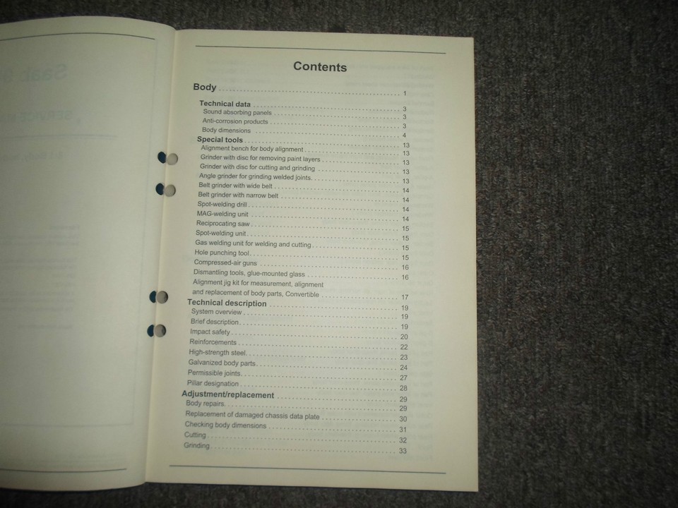 1994 95 96 971998 Saab 900 8:1 Body body Repairs Service Shop Manual FACTORY OEM Item image 3