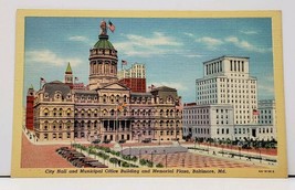 Md City Hall, Municipal Office Building, Memorial Plaza Baltimore Postcard I2 - £3.95 GBP