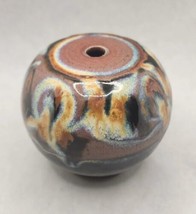 Mid Century Modern Bud Vase Vintage Pottery Glazed Signed RB U215 - $28.20