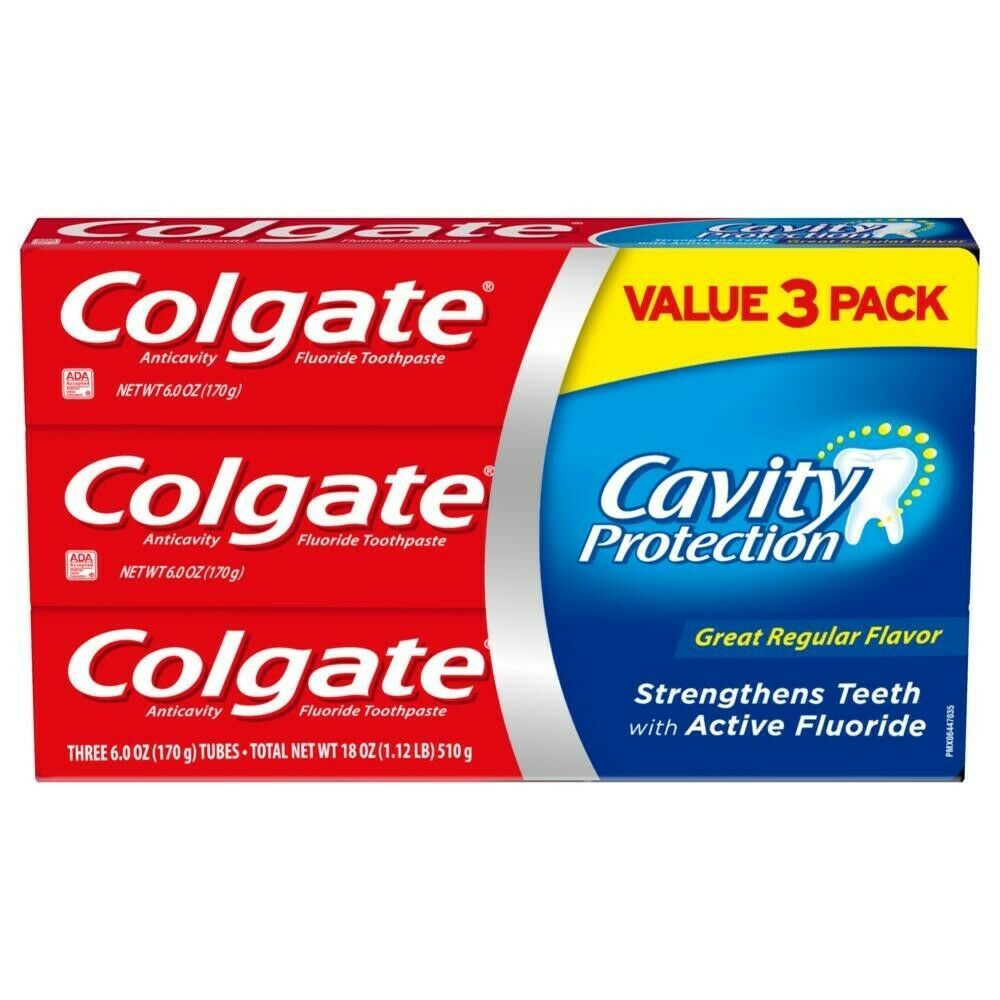 3 Pack Colgate Cavity Protection Toothpaste with Fluoride, Great Regular Flavor  - $4.65