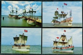 4 Vintage Jamestown Ships POSTCARDS VA Colony Susan Constant Godspeed Discovery - £11.45 GBP