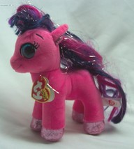 TY Beanie Boos BIG EYED RUBY THE PINK HORSE 7&quot; Plush STUFFED ANIMAL Toy NEW - $14.85