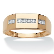 PalmBeach Jewelry Men&#39;s 5/8 TCW Diamond Wedding Band in 10k Yellow Gold - £384.87 GBP
