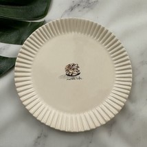Rae Dunn Scallop Fluted Trim Cake Dessert Plate Marble Cake Crimped Rare - £23.67 GBP