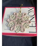 Lenox Gift of Knowledge Breast Cancer Awareness Snowflake Ornament NIB - £18.52 GBP