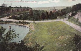 The Lake Cliff Drive Kansas City Missouri MO Postcard 1910 to Howard Kansas A08 - £2.30 GBP