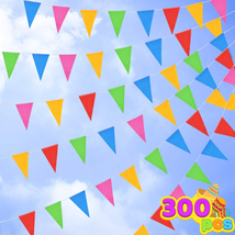 300 Pennant Flags 375ft Colors Nylon Banner For Grand Opening, Carnivals Party - £15.16 GBP