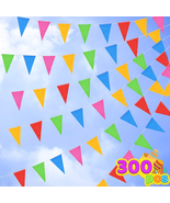 300 Pennant Flags 375ft Colors Nylon Banner For Grand Opening, Carnivals... - £15.01 GBP