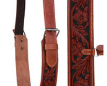 Horse Western Leather Tooled Back Rear Cinch Flank Girth w/ Off Billets ... - $56.42