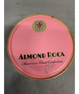 Vintage 1940s Pink &amp; Green 1Lb. Brown &amp; Haley Almond Roca Candy Tin - $37.69 CAD