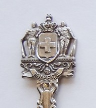 Collector Souvenir Spoon Greece Coat of Arms Figural 1863 to 1973 - $14.99