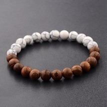 Fashion 8mm Natural Wood Beads Bracelets Men Ethinc Meditation Millettia... - $10.60