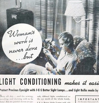 1937 General Electric Mazda Lamps Advertisement Vintage Lighting DWQQ5 - $19.99