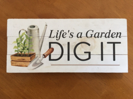 Two garden plaques and a food kitchen towel - $7.95