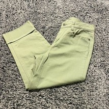 Liz &amp; Co. Capri Pants, Size 8, Green, Cotton Blend, Pockets, Denim - £16.07 GBP