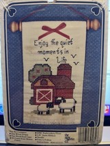 Quiet Moments In Life New Berlin Co Counted Cross Stitch Kit Sheep Farm Barn NIP - £11.58 GBP