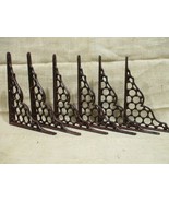 6 Cast Iron Large Antique Style Brackets Garden Braces Shelf Bracket Cor... - $900.91 MXN
