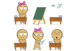 School clipart, Education clipart, Student clipart, learning, Characters... - £3.19 GBP