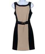 BCX Black &amp; Cream Color Block Dress Size 7 Cocktail Dress - £13.31 GBP
