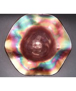 Antique Northwood Carnival Amethyst Fine Cut Footed Bowl Roses 7&quot; Stunning - $49.99
